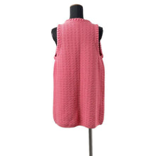 Load image into Gallery viewer, CHANEL COCO Button Gilet Knit Vest Size 34 Pink P72795 Cotton80% Nylon20%
