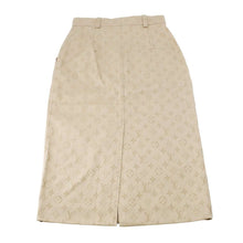 Load image into Gallery viewer, LOUIS VUITTON MonogramPattern Long Skirt Size 34 Beige Cotton100%
