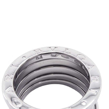 将图像加载到图库查看器中，BVLGARI B.Zero1 B-zero1 3 band Ring Size 51/#11 18K White Gold
