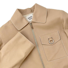 Load image into Gallery viewer, HERMES Zip-up Jacket Size 38 Beige Goatskin Leather
