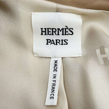 Load image into Gallery viewer, HERMES Zip-up Jacket Size 38 Beige Goatskin Leather
