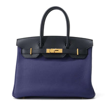 将图像加载到图库查看器中，HERMES Birkin Touch Blue Encre/Blue Obscure/Blue Zelage Togo Leather Sombrero Leather Size 30
