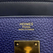 将图像加载到图库查看器中，HERMES Birkin Touch Blue Encre/Blue Obscure/Blue Zelage Togo Leather Sombrero Leather Size 30
