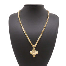 将图像加载到图库查看器中，BVLGARI Cross motif Necklace 18K Yellow Gold
