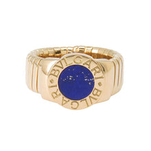 Load image into Gallery viewer, BVLGARI Tubogas Ring Size #14 18K Yellow Gold
