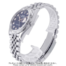 将图像加载到图库查看器中，ROLEX Datejust W36mm Stainless Steel Blue fluted/10PD Dial 126234G
