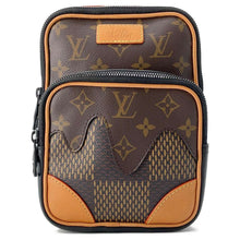 将图像加载到图库查看器中，LOUIS VUITTON Amazon sling bag Noir N40379 Damier Ebene Canvas Giant Monogram
