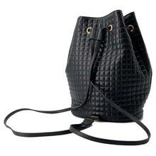 将图像加载到图库查看器中，CELINE CBag Charm SmallBackpack Black 188373 Leather
