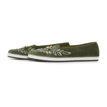 Load image into Gallery viewer, GUCCI Interlocking G slip-ons Green574882 Velour Size #8
