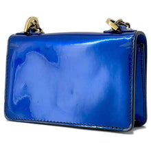 Load image into Gallery viewer, Dior J&#39;A DIOR ChainShoulder Bag Metalic Blue Patent Leather
