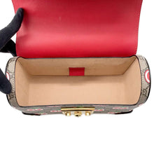 Load image into Gallery viewer, GUCCI GG Apple Bamboo 2way Bag Beige/Red 603221 GG SupremeCanvas
