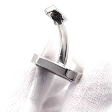 Load image into Gallery viewer, CARTIER Santos Dumont Cufflinks Falcon Eye 18K White Gold
