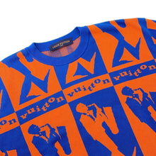 Load image into Gallery viewer, LOUIS VUITTON LV Jazz Flyer Short Sleeve Knit Size XL Blue/Orange1AAU5K Cotton100%
