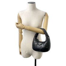 将图像加载到图库查看器中，PRADA Padded Nappa 2WAY Handbag Black 1BA384 Leather
