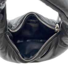 将图像加载到图库查看器中，PRADA Padded Nappa 2WAY Handbag Black 1BA384 Leather
