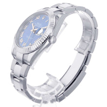 将图像加载到图库查看器中，ROLEX Datejust W41mm Stainless Steel K18WG Azzurro Blue Dial 126334
