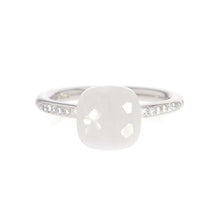 将图像加载到图库查看器中，Pomellato Nude Milky Petite Ring Size 51/#11 PAC2032_UW000_B0QLT 18K White Gold
