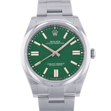 将图像加载到图库查看器中，ROLEX Oyster Perpetual W41mm Stainless Steel Green Dial 124300
