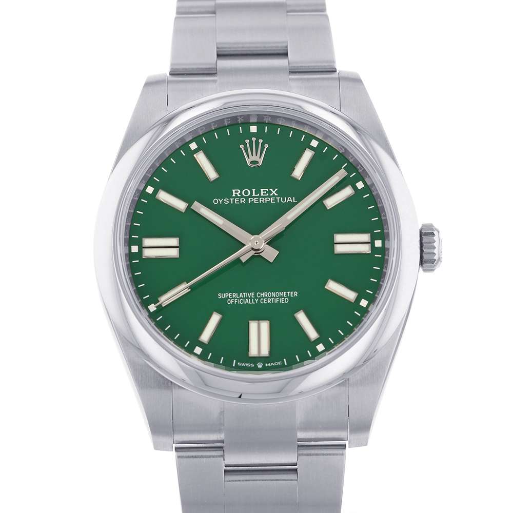 ROLEX Oyster Perpetual W41mm Stainless Steel Green Dial 124300