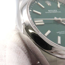 将图像加载到图库查看器中，ROLEX Oyster Perpetual W41mm Stainless Steel Green Dial 124300
