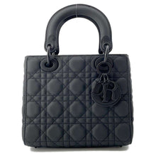 Load image into Gallery viewer, Dior Lady Dior Cannage Black M0538SLOI_M989 Ultra Matt Calf Leather Skin Size Small
