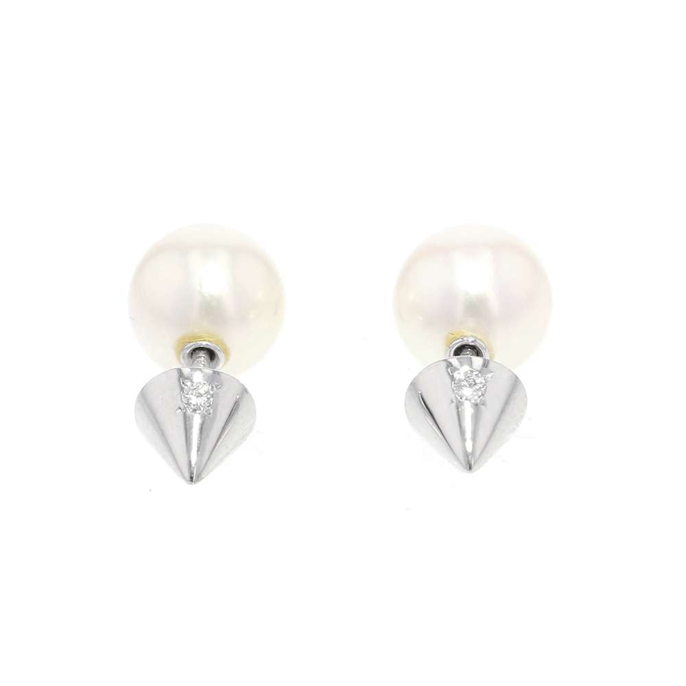 TASAKI Refined Rebellion Earrings E-3699-18KWG 18K White Gold