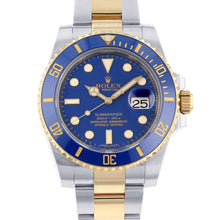 将图像加载到图库查看器中，ROLEX Submariner Date W40mm Stainless Steel K18YG Blue Dial 116613LB
