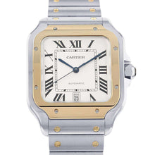 Load image into Gallery viewer, CARTIER Santos de Cartier W39.8mm×H47.5mm Stainless Steel K18YG Silver Dial W2SA0009
