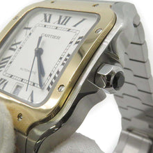 将图像加载到图库查看器中，CARTIER Santos de Cartier W39.8mm×H47.5mm Stainless Steel K18YG Silver Dial W2SA0009
