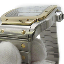 将图像加载到图库查看器中，CARTIER Santos de Cartier W39.8mm×H47.5mm Stainless Steel K18YG Silver Dial W2SA0009
