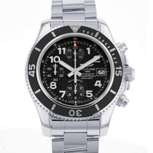 将图像加载到图库查看器中，BREITLING Superocean2 Chronograph W42mm Stainless Steel Black Dial A13311
