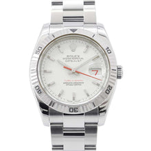 将图像加载到图库查看器中，ROLEX Datejust Turn-O-Graph W36mm Stainless Steel WG White Dial 116264
