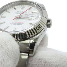 将图像加载到图库查看器中，ROLEX Datejust Turn-O-Graph W36mm Stainless Steel WG White Dial 116264
