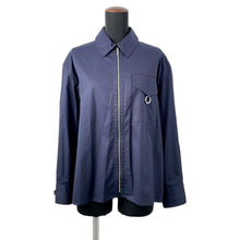 Load image into Gallery viewer, HERMES Zip-up Shirt Size 36 Navy Cotton100%
