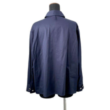 将图像加载到图库查看器中，HERMES Zip-up Shirt Size 36 Navy Cotton100%
