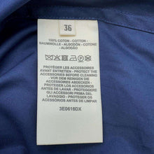 将图像加载到图库查看器中，HERMES Zip-up Shirt Size 36 Navy Cotton100%
