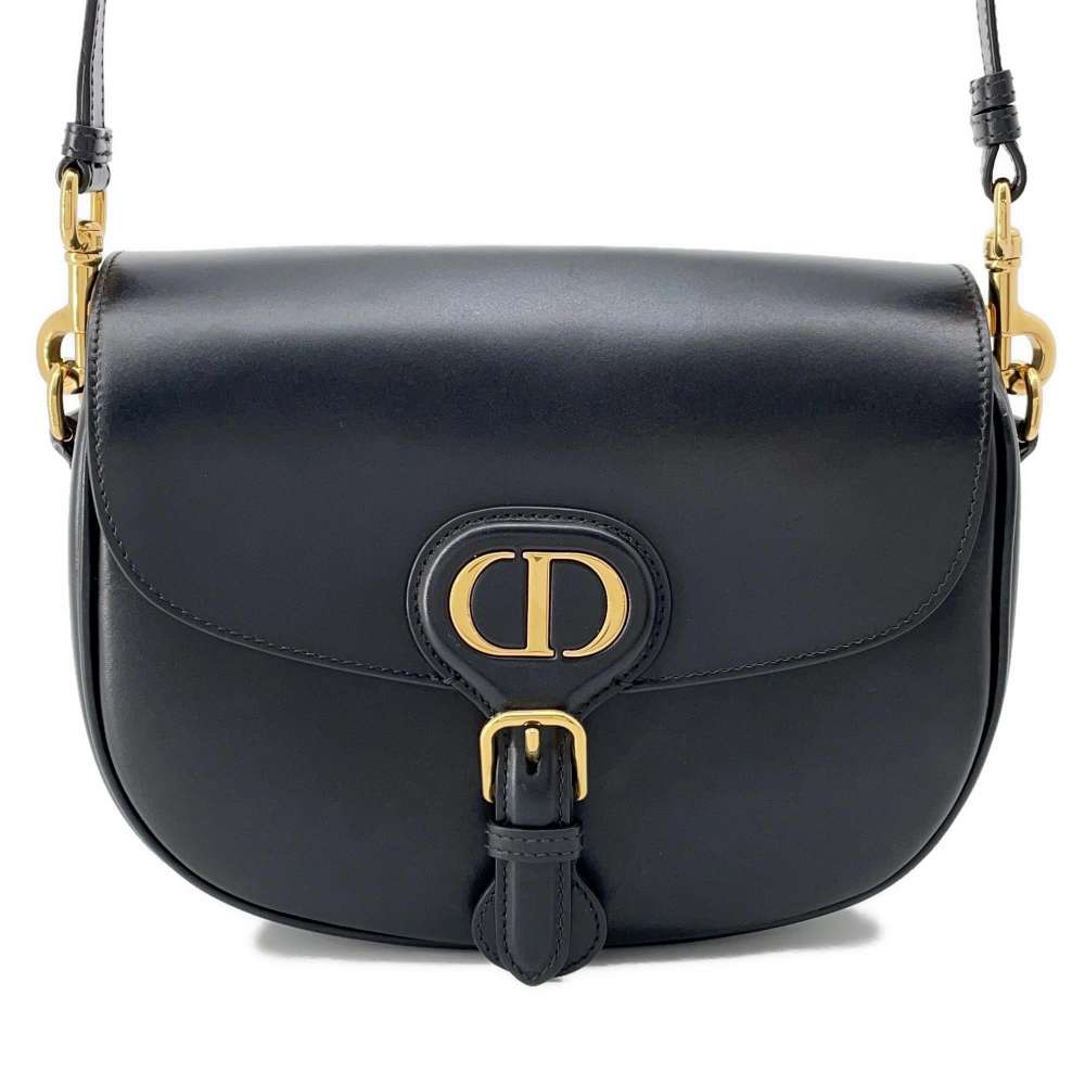 Dior Bobby Shoulder Bag Black M9319UMOL Leather Size Medium