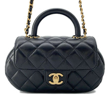 将图像加载到图库查看器中，CHANEL Matelasse Top Handle ChainShoulder Bag Black AS4569 Lambskin
