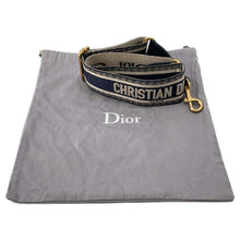 Load image into Gallery viewer, Dior ObliqueWicker Basket Drawstring Bag Shoulder Bag Brown/Navy M7600CMVO Rattan Canvas
