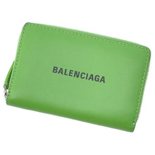 将图像加载到图库查看器中，BALENCIAGA Coin purse Light Green 616911 Leather
