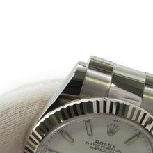 将图像加载到图库查看器中，ROLEX Datejust W41mm Stainless Steel K18WG White Dial 126334
