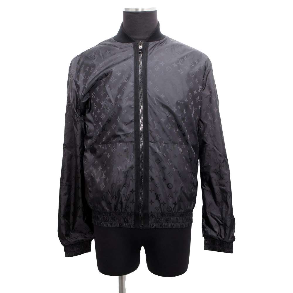 LOUIS VUITTON Monogram reversible light bomber Size XS Black Cotton100%