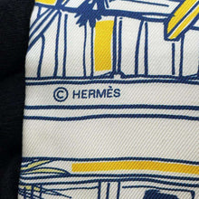 Load image into Gallery viewer, HERMES Twilly Rayures D&#39;ete Rayures Vert/Blue/Multicolor Silk100%
