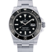 将图像加载到图库查看器中，ROLEX Submariner Date W40m Stainless Steel Black Dial 116610LN
