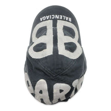 将图像加载到图库查看器中，BALENCIAGA BB Sprayed Paint Cap Size L Gray 673321 Cotton100%
