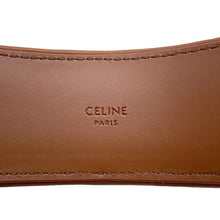 Load image into Gallery viewer, CELINE Triomphe Headband Brown/White 460TA3LSS Mouton Leather
