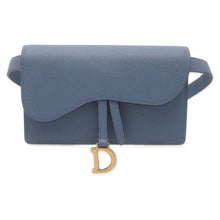 Load image into Gallery viewer, Dior Saddle Waist Bag Blue S5619CCEH Leather
