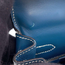 将图像加载到图库查看器中，HERMES Kelly Retourne Blue Thalassa Box Calf Leather Vibrato Size 32
