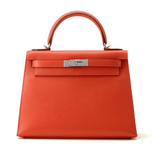 将图像加载到图库查看器中，HERMES Kelly Sellier Rouge Tomate Epsom Size 28
