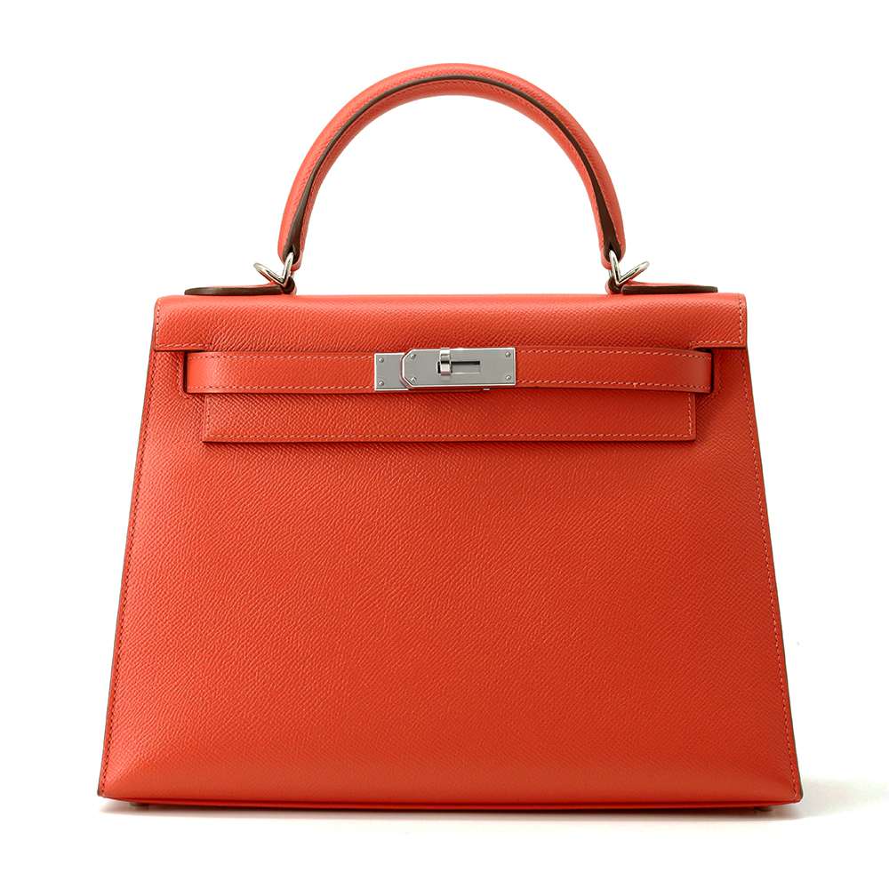 HERMES Kelly Sellier Rouge Tomate Epsom Size 28